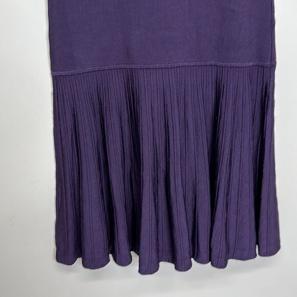 Nanette‎ Lenore Pleated Purple Midi Dress Size Large - Picture 5 of 9